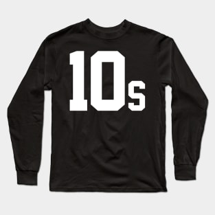 10s Tennis Player Logo by CoVA Tennis Long Sleeve T-Shirt